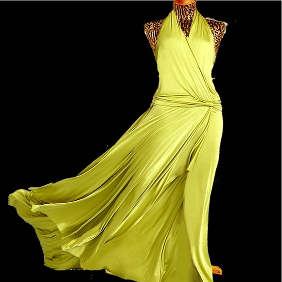 BCBGMaxAzria Dresses & Skirts - BCBG Max Azaria Charmeuse Halter Gown